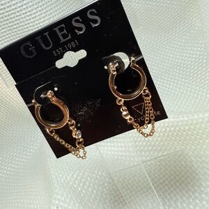 GUESS Gold Chain Hoop Earrings